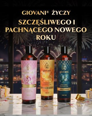 🎉 Giovani® życzy Ci szczęśliwego i pachnącego Nowego Roku! 🎆 Niech rok 2026 będzie pełen radości, niezapomnianych chwil i...